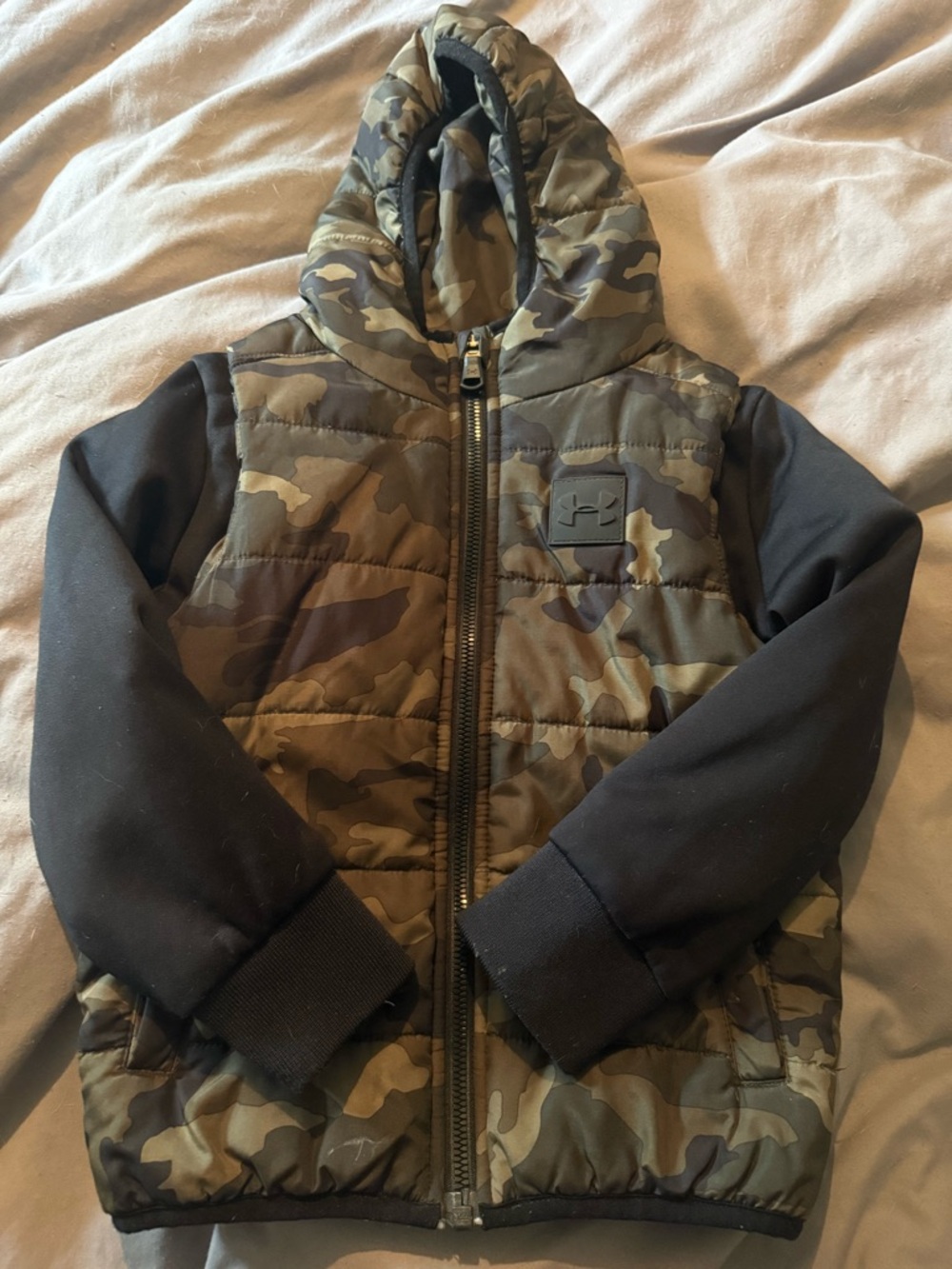 Under Armour Kids' Camouflage Puffer Jacket - Brown/Black